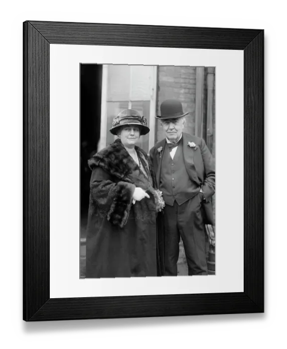 Framed Print : Thomas Edison and His Wife Framed Print : Thomas Edison and His Wife