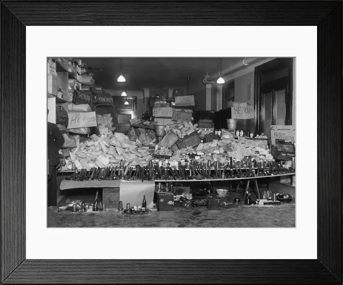 Framed Print : Pile of Confiscated Drugs and Paraphernalia Framed Print : Pile of Confiscated Drugs and Paraphernalia