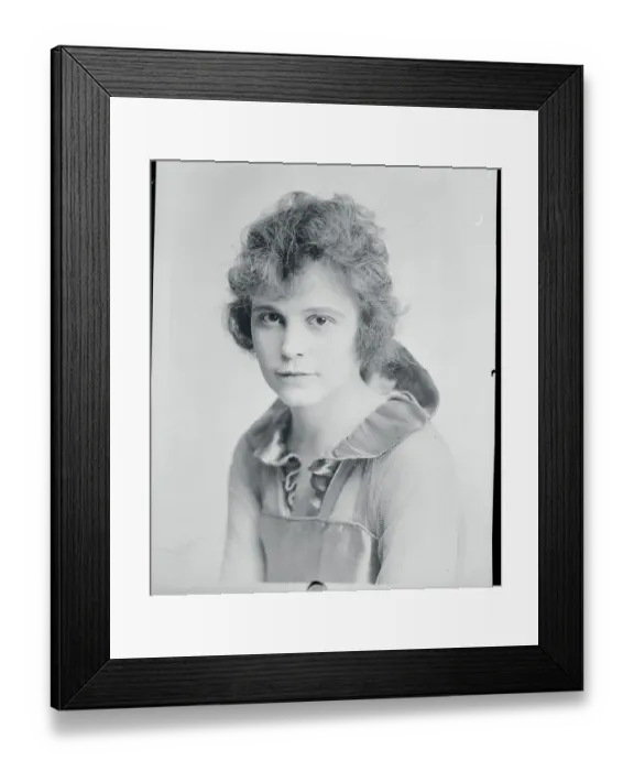 Framed Print : Portrait of Neva Gerber Framed Print : Portrait of Neva Gerber