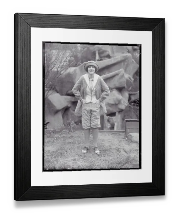Framed Print : Fay Marbe Wearing a Knicker Suit Framed Print : Fay Marbe Wearing a Knicker Suit