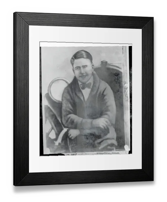 Framed Print : Suspect Edward F. Sands Posing for Camera Framed Print : Suspect Edward F. Sands Posing for Camera