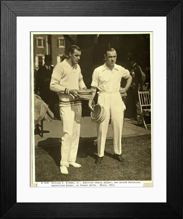 Framed Print : Tennis Players William Tilden and Gerald Patterson Outdoors Framed Print : Tennis Players William Tilden and Gerald Patterson Outdoors
