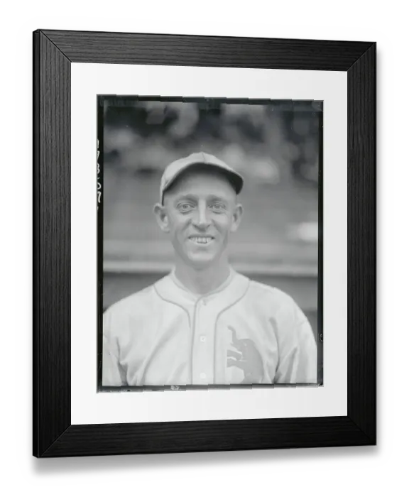 Framed Print : Clarence Walker in Baseball Uniform
