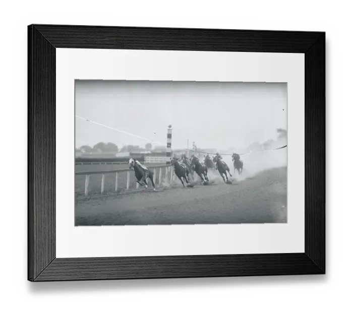Framed Print : Racehorses Competing in Race