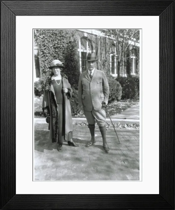 Framed Print : Sir Robert Borden Posing with Wife Lady Borden Outdoors Framed Print : Sir Robert Borden Posing with Wife Lady Borden Outdoors