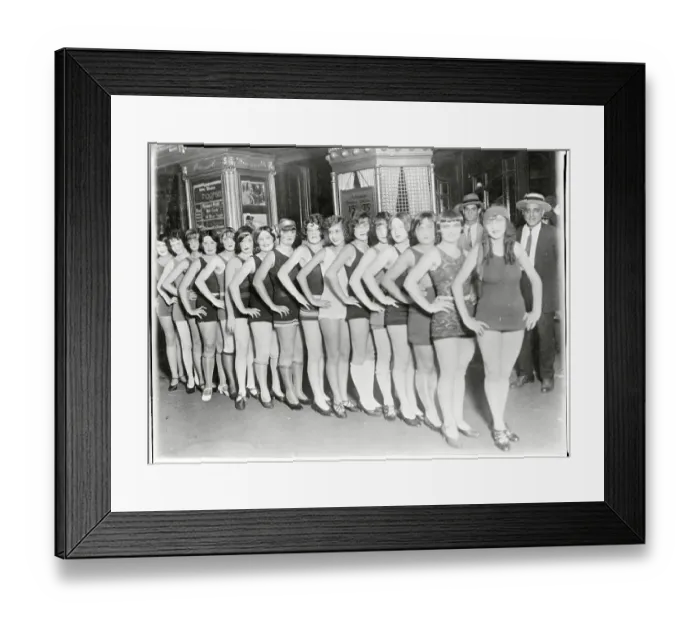 Framed Print : Women in Bathing Suits Posing at Fashion Show Framed Print : Women in Bathing Suits Posing at Fashion Show