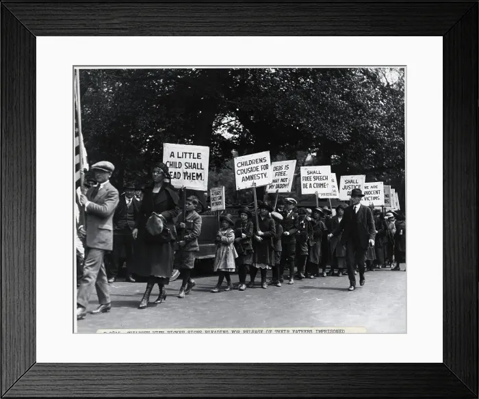 Framed Print : Children with Signs Plead for Fathers Freedom Framed Print : Children with Signs Plead for Fathers Freedom