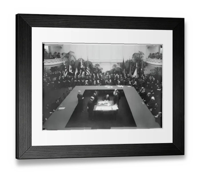 Framed Print : Sarraut Signing Armrament Treaty @ Confe Framed Print : Sarraut Signing Armrament Treaty @ Confe