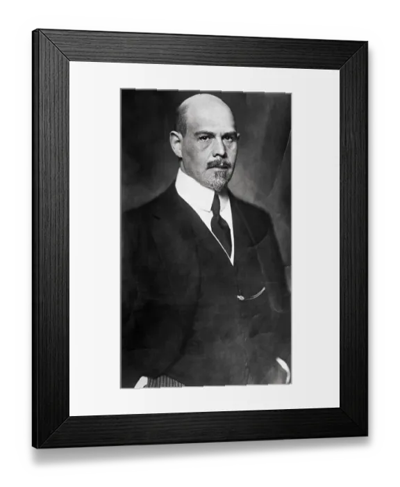 Framed Print : Portrait of Walter V. Rathenau in Suit and Tie