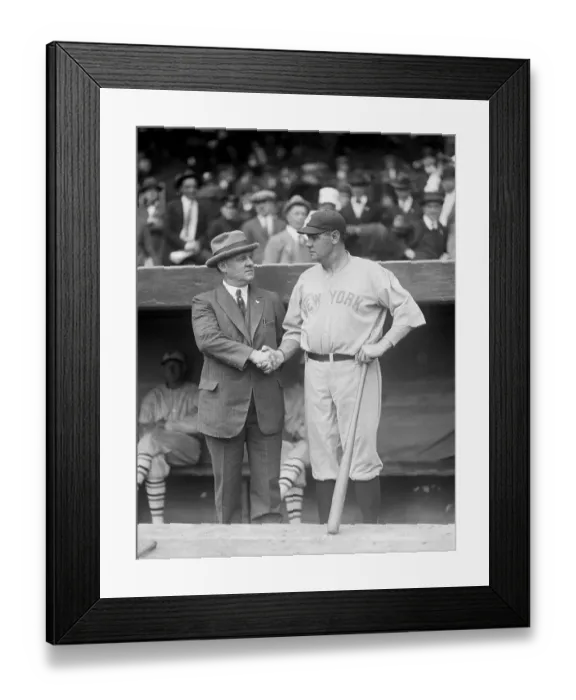Framed Print : Babe Ruth and J.J. McGraw