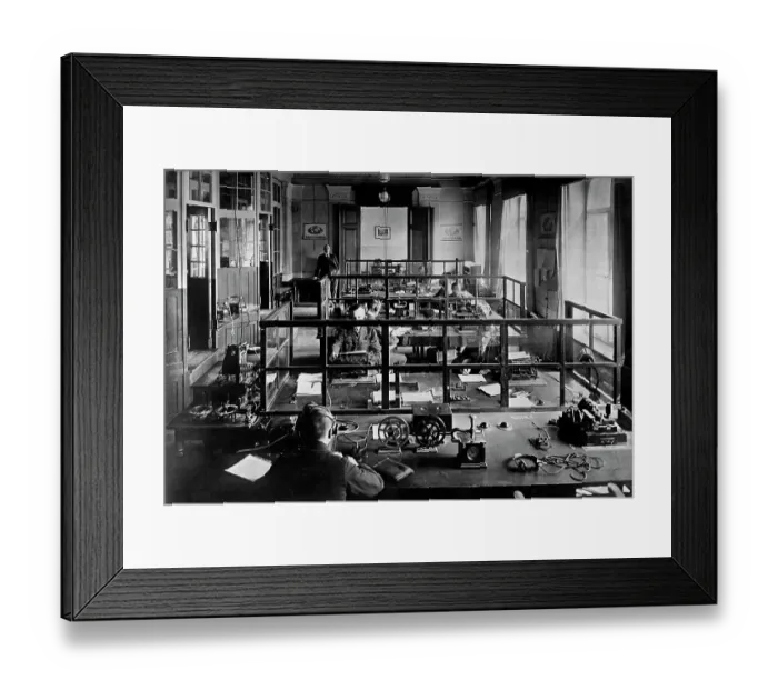 Framed Print : Interior of Radio Station in Germany