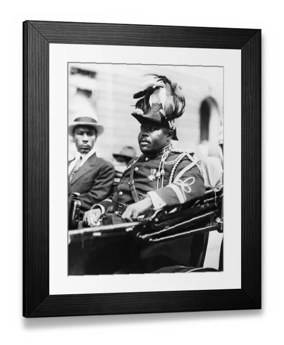Framed Print : Marcus Garvey in a Car Framed Print : Marcus Garvey in a Car