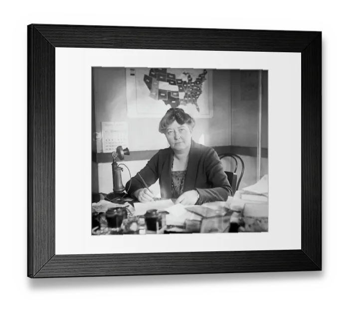 Framed Print : Mary Anderson at Desk Framed Print : Mary Anderson at Desk