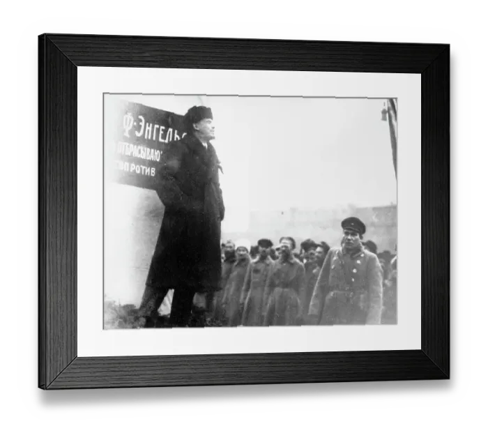 Framed Print : Lenin Addressing Crowd From Platform Framed Print : Lenin Addressing Crowd From Platform