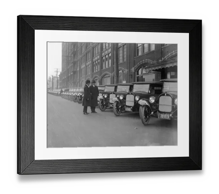 Framed Print : Car Makers Inspecting Their Product Framed Print : Car Makers Inspecting Their Product