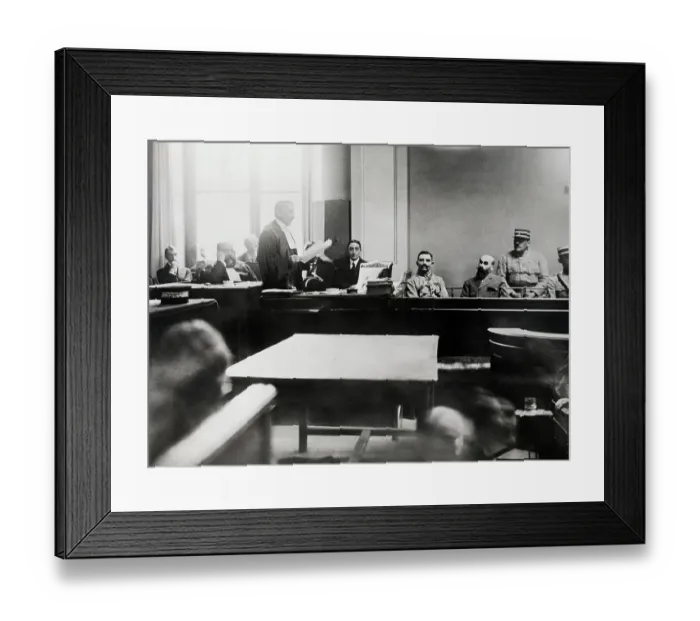 Framed Print : Landru In Prisoner'S Dock Framed Print : Landru In Prisoner'S Dock