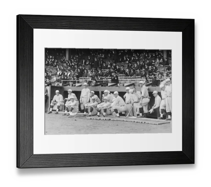 Framed Print : Yankees Gazing at Baseball Game from Sidelines Framed Print : Yankees Gazing at Baseball Game from Sidelines