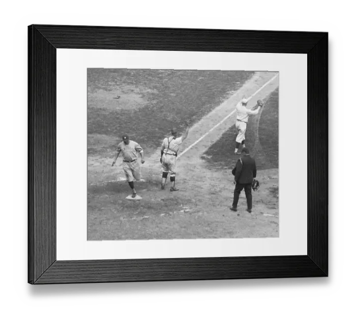 Framed Print : Babe Ruth in Baseball Game Action