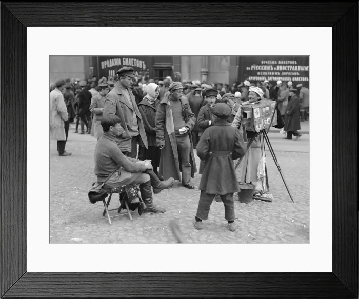 Framed Print : Woman Taking Public Pictures for Money Framed Print : Woman Taking Public Pictures for Money