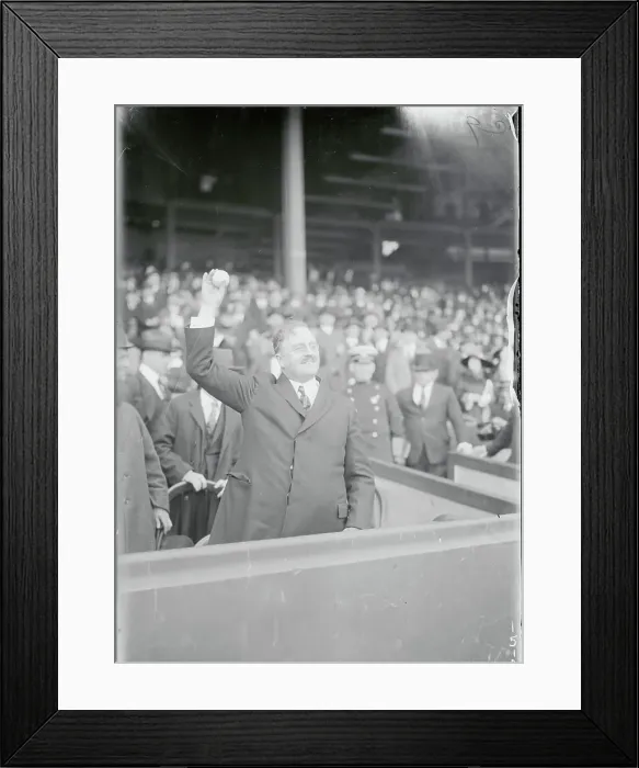 Framed Print : Mayor Hylan of New York Starting off World Series Game Framed Print : Mayor Hylan of New York Starting off World Series Game
