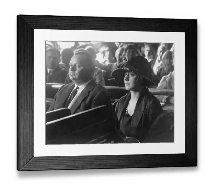 Framed Print : Roscoe Fatty Arbuckle and his Wife Doris Framed Print : Roscoe Fatty Arbuckle and his Wife Doris