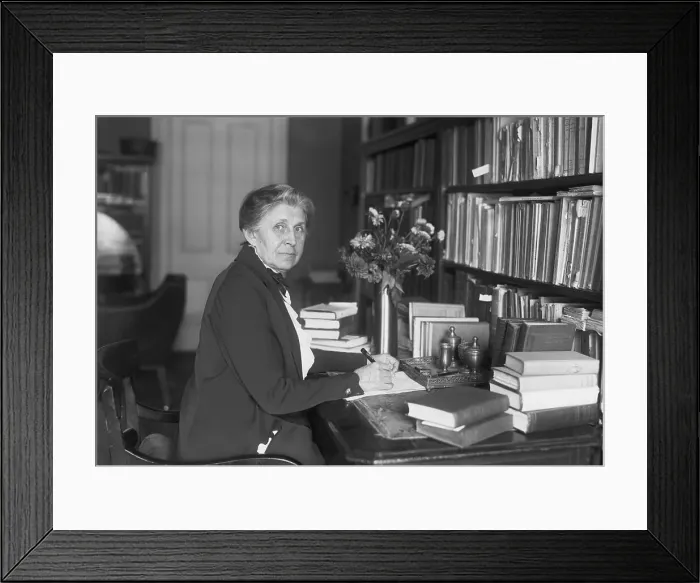 Framed Print : Ida M. Tarbell at Her Desk Framed Print : Ida M. Tarbell at Her Desk