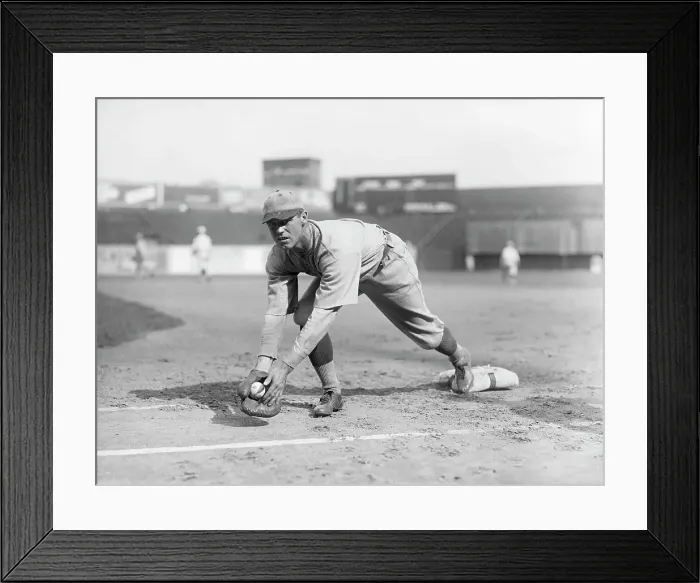 Framed Print : George Sisler Catching Ball @ Base Framed Print : George Sisler Catching Ball @ Base