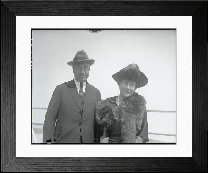 Framed Print : Portrait of Senator France and Marguerite Harrison