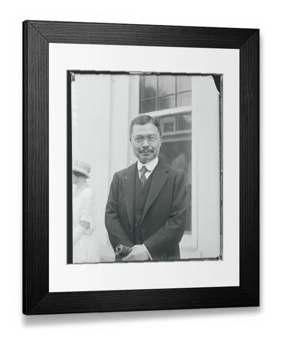 Framed Print : Japanese Ambassador Kijuro Shidehara Posing near Window Framed Print : Japanese Ambassador Kijuro Shidehara Posing near Window