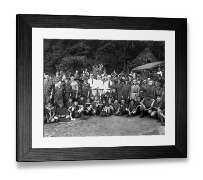 Framed Print : FDR and Boy Scouts Framed Print : FDR and Boy Scouts