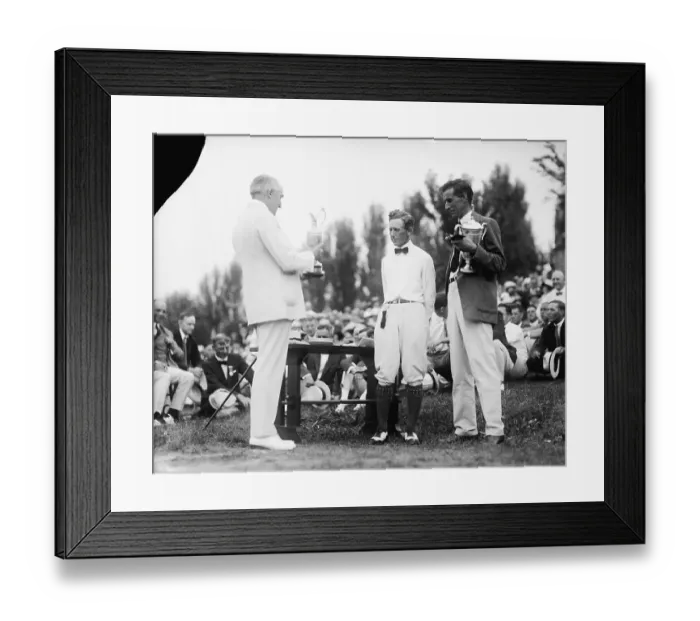 Framed Print : President Harding Presenting Trophy Framed Print : President Harding Presenting Trophy