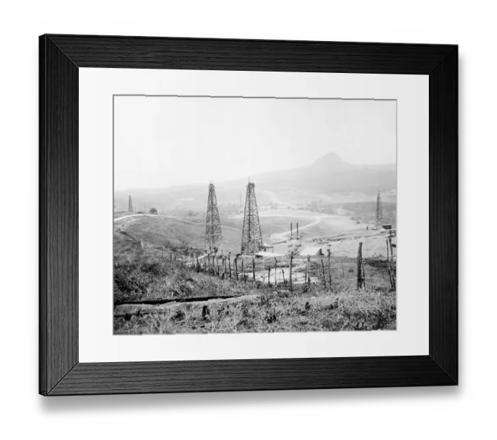 Framed Print : View Of Mexican Oil Field Framed Print : View Of Mexican Oil Field