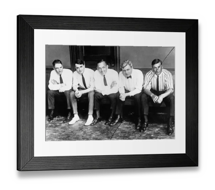 Framed Print : Black Sox Defendants with Attorneys