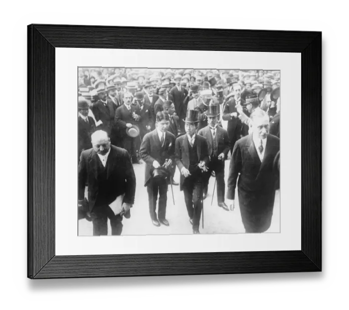 Framed Print : Prince Hirohito with Colleagues Framed Print : Prince Hirohito with Colleagues