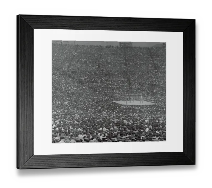 Framed Print : Overall View of Georges Carpentier Fighting Jack Dempsey Framed Print : Overall View of Georges Carpentier Fighting Jack Dempsey