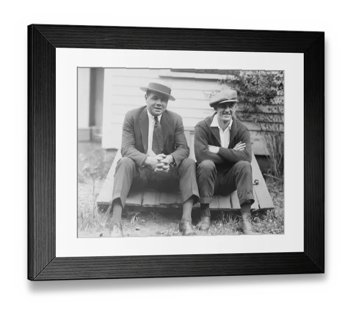 Framed Print : Portrait of Babe Ruth with Georges Carpentier Framed Print : Portrait of Babe Ruth with Georges Carpentier