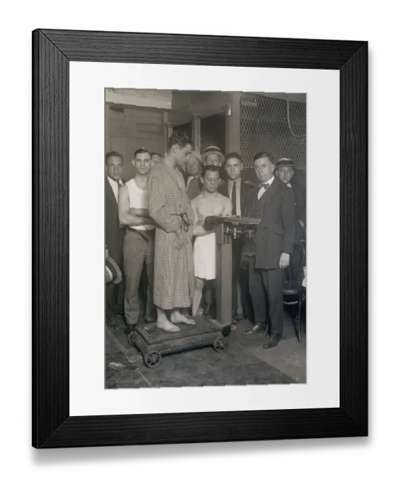 Framed Print : Joe Burman on Scale at Weigh-In Framed Print : Joe Burman on Scale at Weigh-In