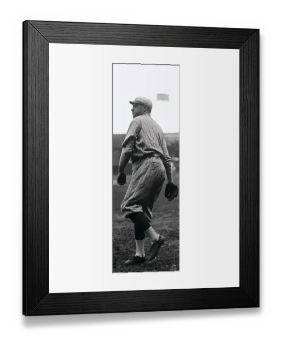 Framed Print : Babe Ruth Having Just Thrown Baseball