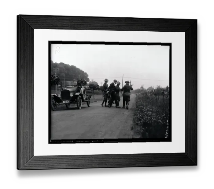 Framed Print : New York State Troopers Arresting Bootlegger Framed Print : New York State Troopers Arresting Bootlegger