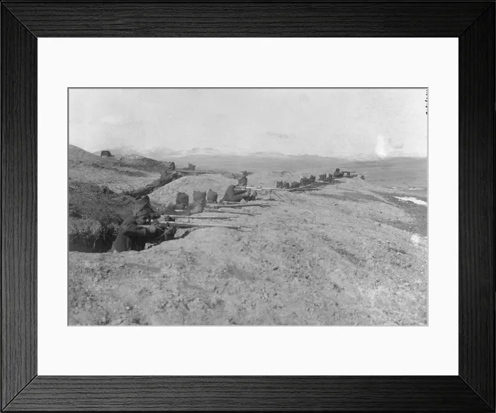 Framed Print : Greek Soldiers in Trench Framed Print : Greek Soldiers in Trench