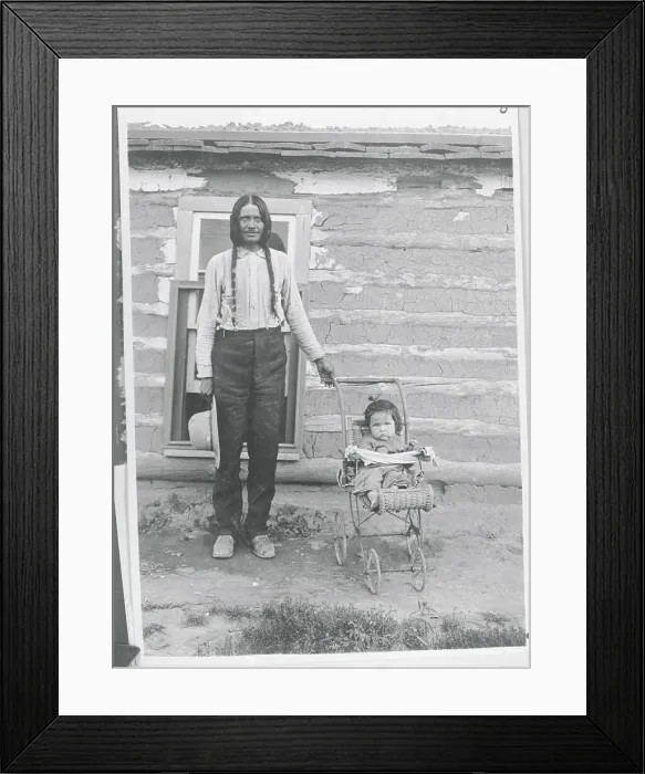 Framed Print : Apache Father and Baby Framed Print : Apache Father and Baby