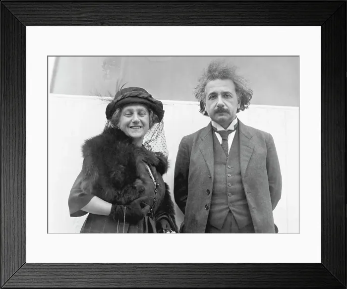 Framed Print : Albert Einstein and his Wife Sailing Home Framed Print : Albert Einstein and his Wife Sailing Home