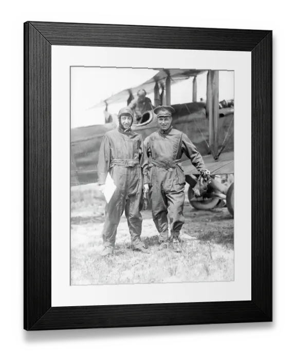 Framed Print : Will Hays with William Mitchell and Airplane Framed Print : Will Hays with William Mitchell and Airplane
