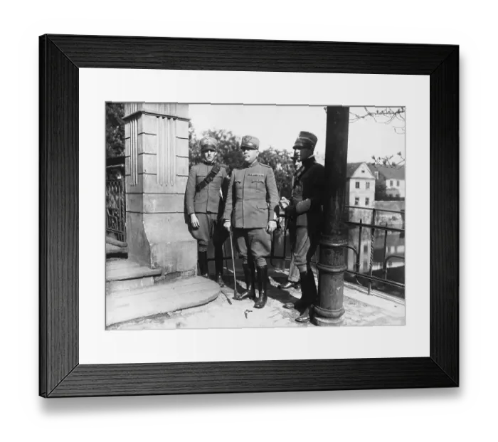 Framed Print : Silesian Commander Conversing with Troops Framed Print : Silesian Commander Conversing with Troops