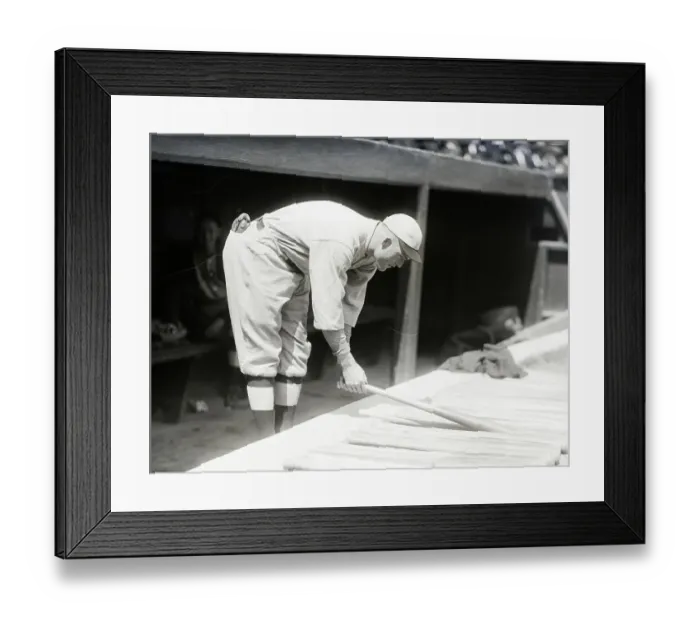 Framed Print : Rogers Hornsby Picking Up Bat Dugout 21 Framed Print : Rogers Hornsby Picking Up Bat Dugout 21