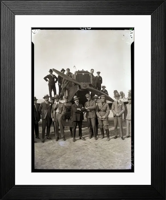 Framed Print : General Estrada Poses with Aviators Framed Print : General Estrada Poses with Aviators
