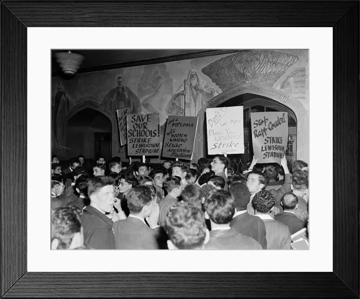 Framed Print : College Protest Framed Print : College Protest