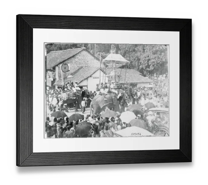 Framed Print : Parade in Ceylonese Village Framed Print : Parade in Ceylonese Village