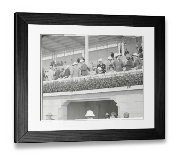Framed Print : Duke of Connaught and His Lady in Grandstand for the Races Framed Print : Duke of Connaught and His Lady in Grandstand for the Races