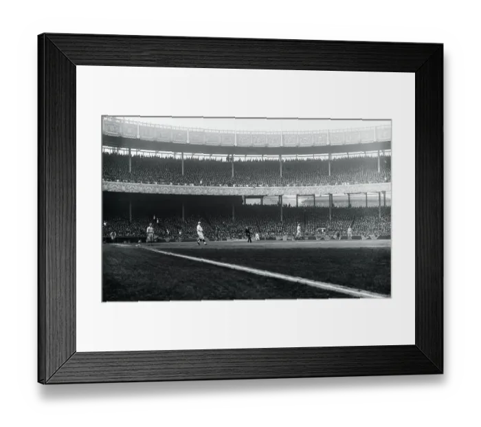 Framed Print : Babe Ruth in Baseball Game Action